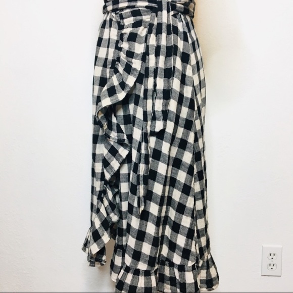 Isabella Sinclair XS Plaid Gingham Wrap Dress d907 - Picture 3 of 7